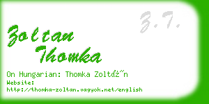 zoltan thomka business card